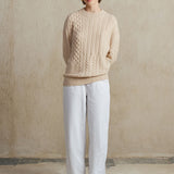 ARAN SWEATER NATURAL
