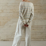 BARI SWEATER CREAM / LIGHT BLUE